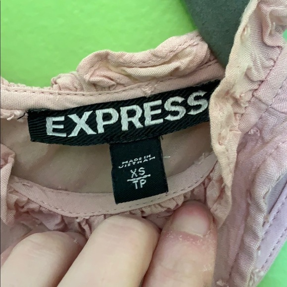 Express Swiss Dot Cold Shoulder Top - Picture 2 of 3